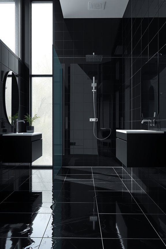 elegant modern shower oasis