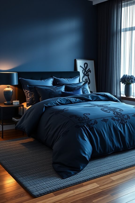 elegant monochromatic bedding design