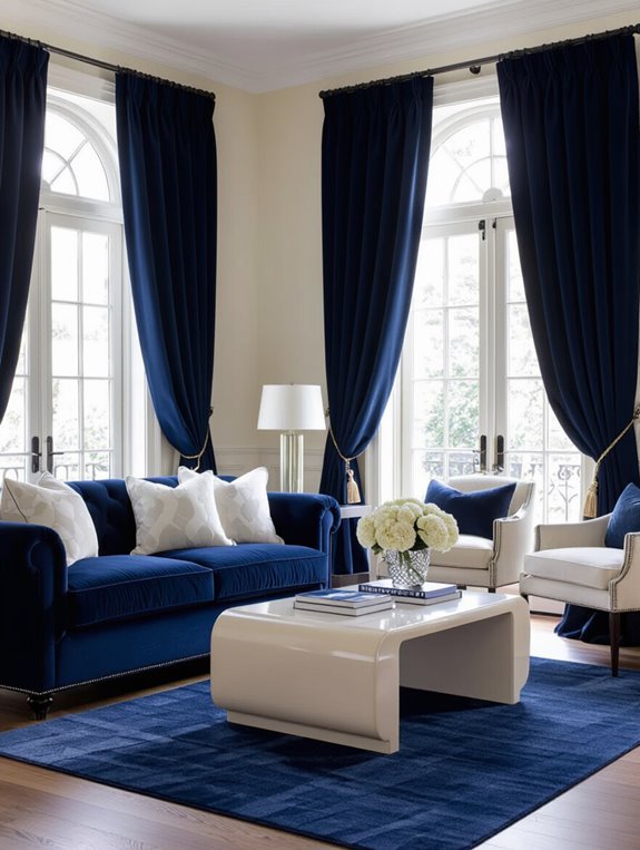 elegant navy and cream