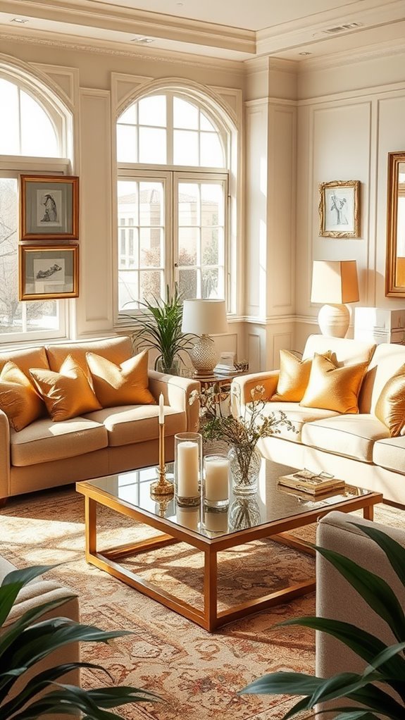 elegant neutral accent cushions