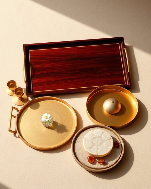 elegant organizational decorative trays