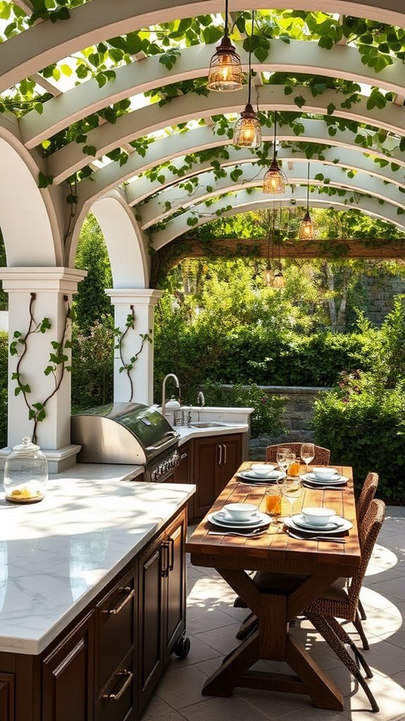 elegant outdoor dining space