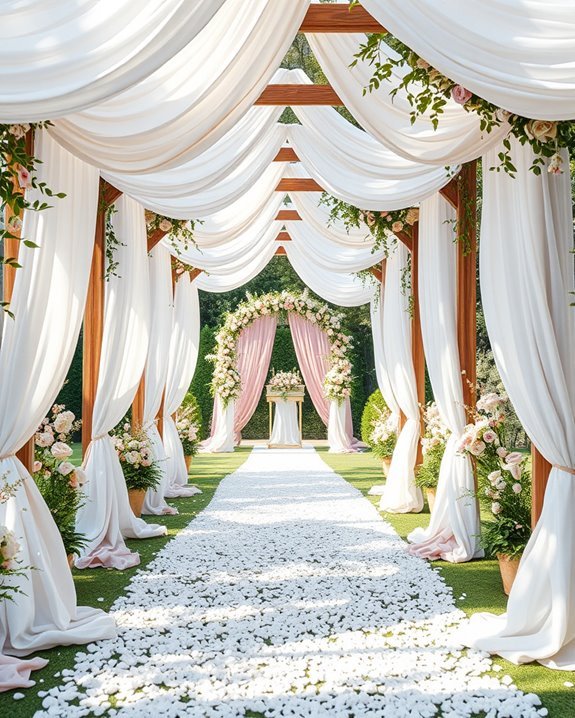 elegant outdoor drapery arrangements