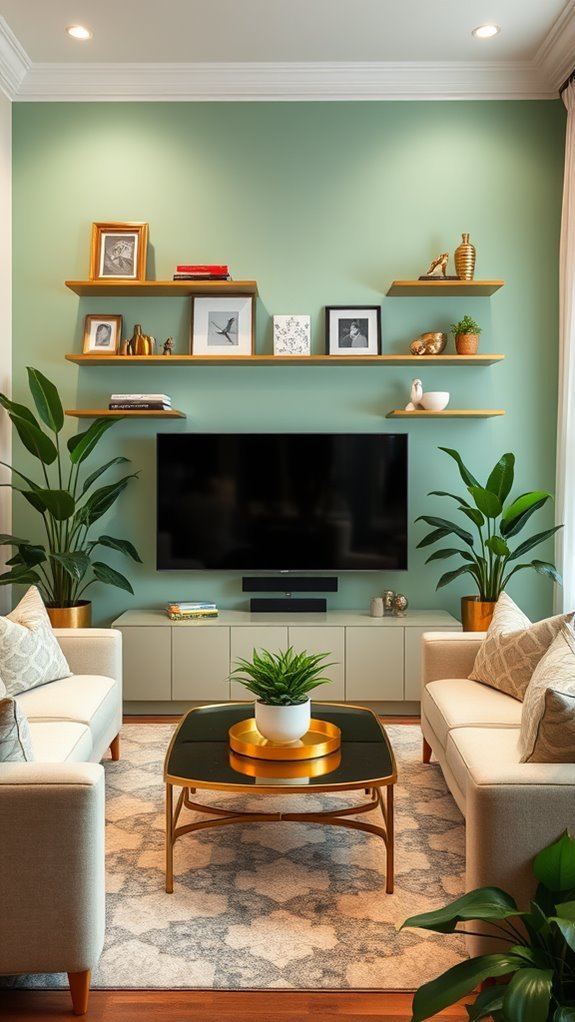 elegant pastel green hues
