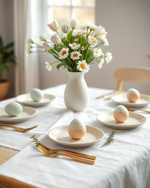 elegant pastel table setting
