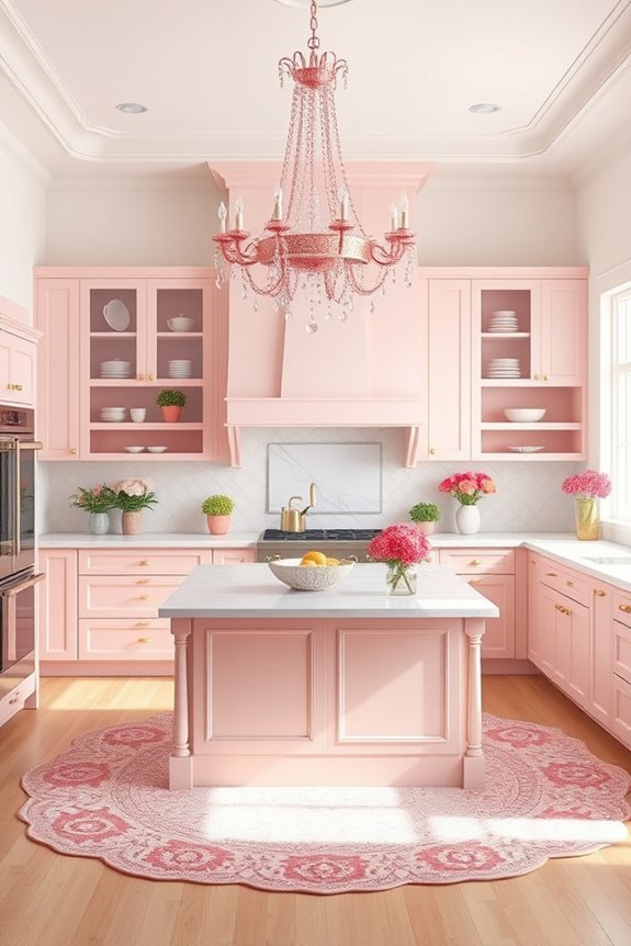 elegant pink chandelier styles