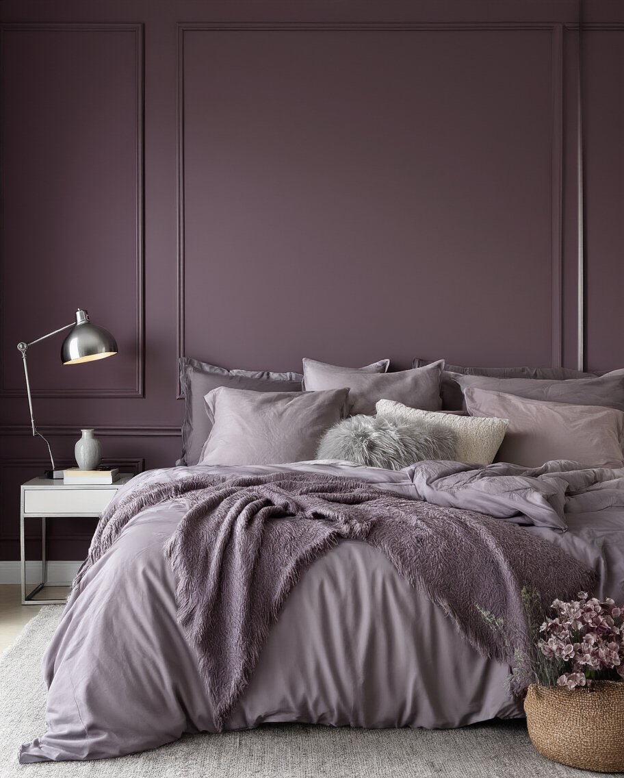 elegant plum and silver
