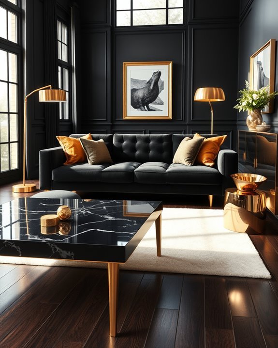elegant polished metal accents
