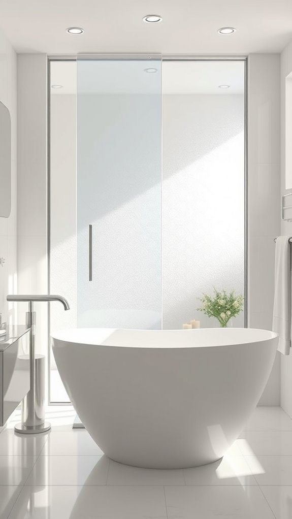 elegant privacy for bathrooms