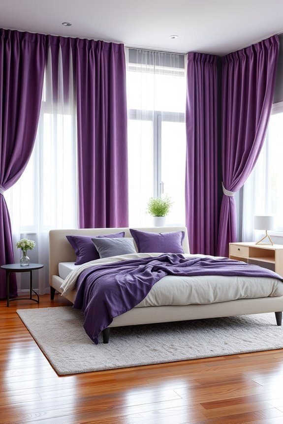 elegant purple curtain styles
