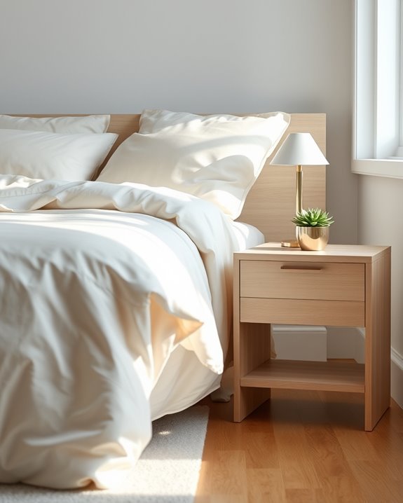 elegant reflective bedside decor