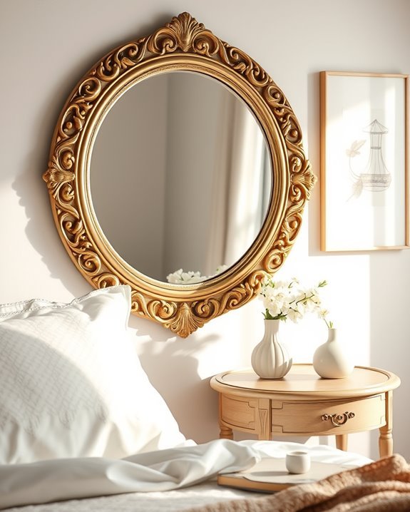 elegant round mirror frames