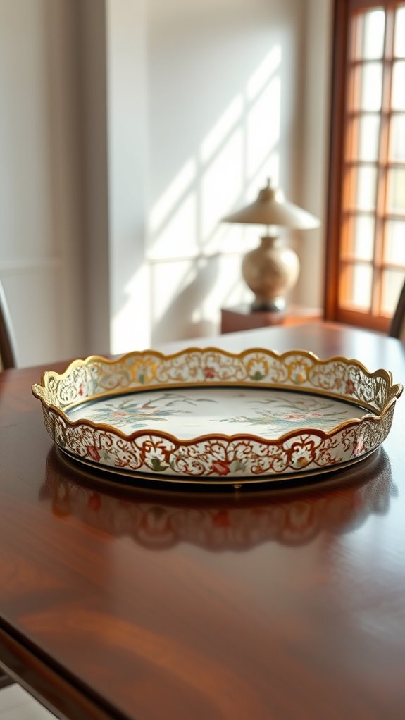 elegant serving tray presentation