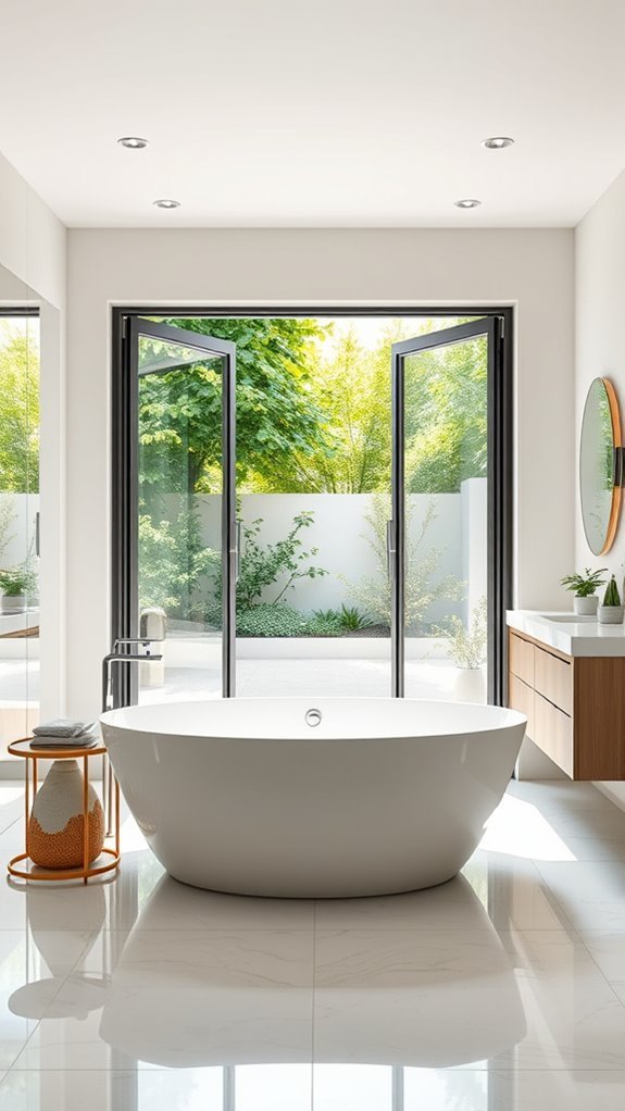 elegant space saving glass doors