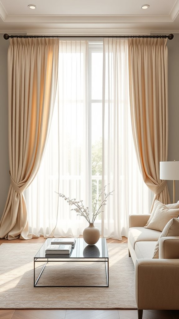 elegant swags enhance sophistication