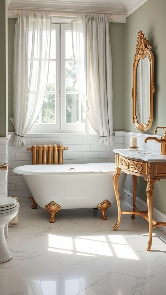 elegant vintage bathroom heating