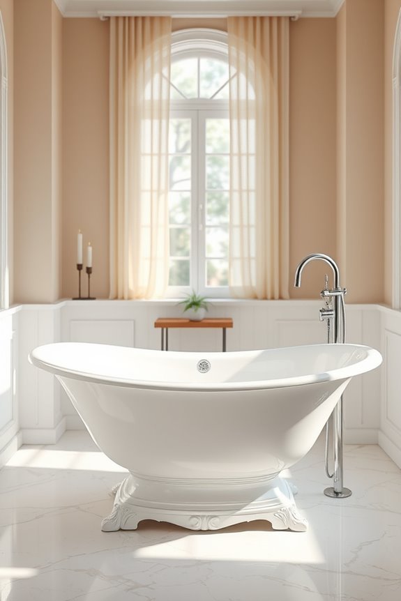 elegant vintage bathtub centerpiece