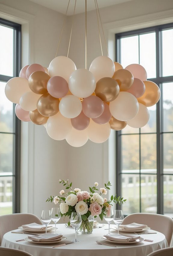 elegant vintage meets modern balloon chandelier