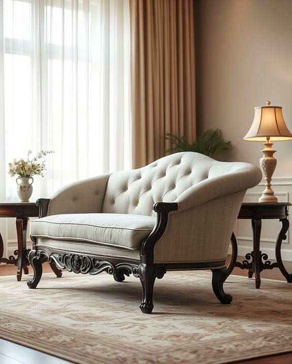 elegant whimsical curvy settees