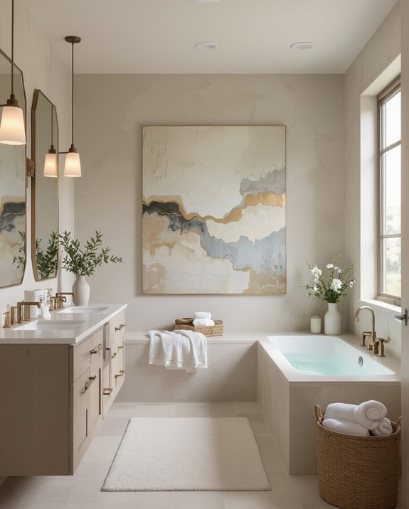 elevate bathroom with art