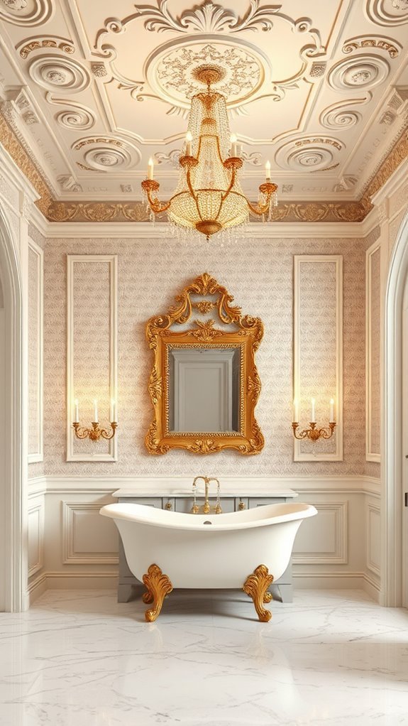 elevate bathroom with moldings