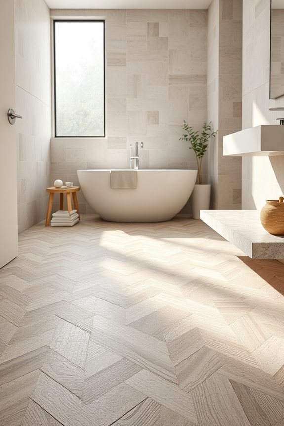 Stunning Bathroom Texture Tile Design Ideas image