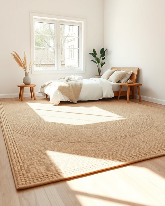 elevate bedroom with statement rug