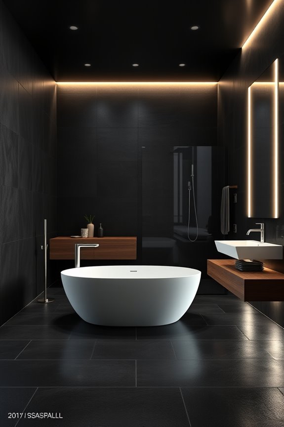 elevate black tile lighting