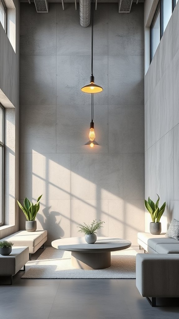 elevate concrete with industrial lighting