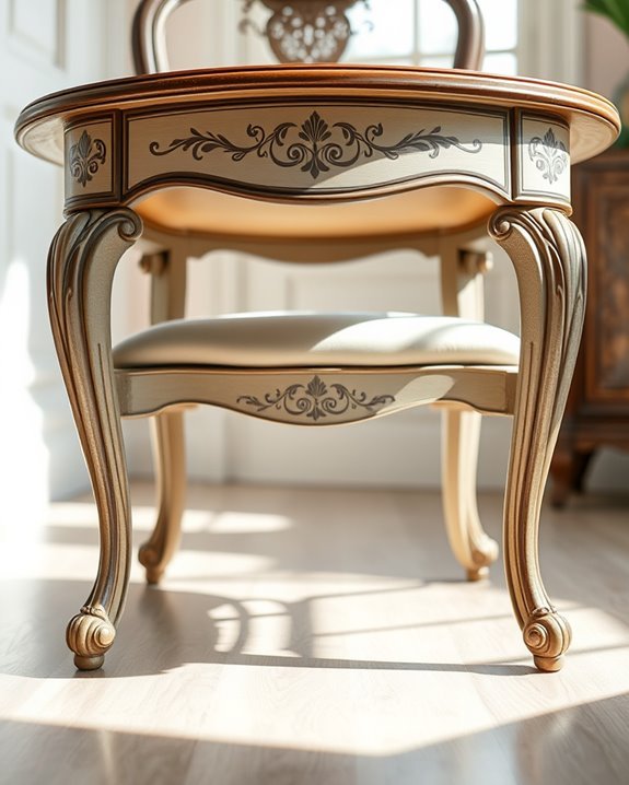 elevate furniture with stencils