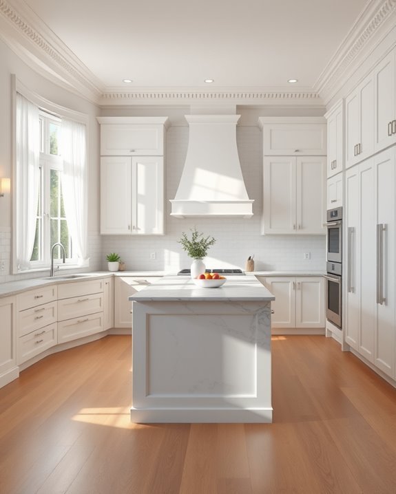 elevate kitchen with crown molding