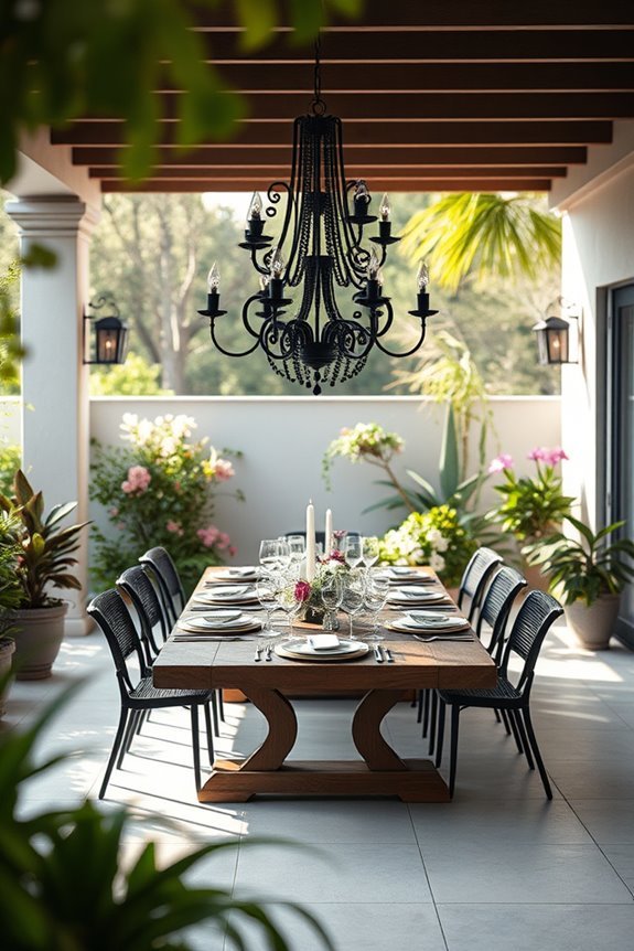 elevate outdoor dining elegance
