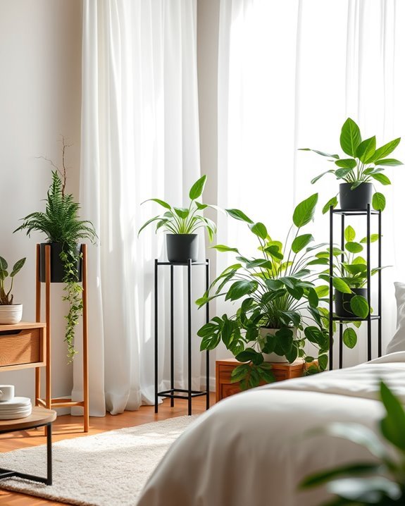 elevate plants with stands