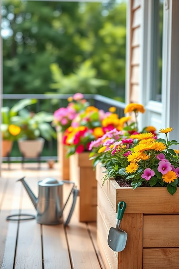 elevated flower box displays