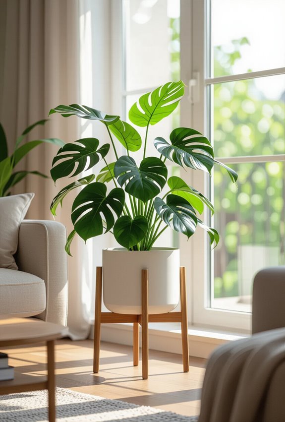 elevated tiered plant display