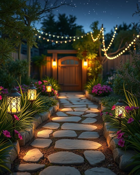 enchanting backyard path lighting