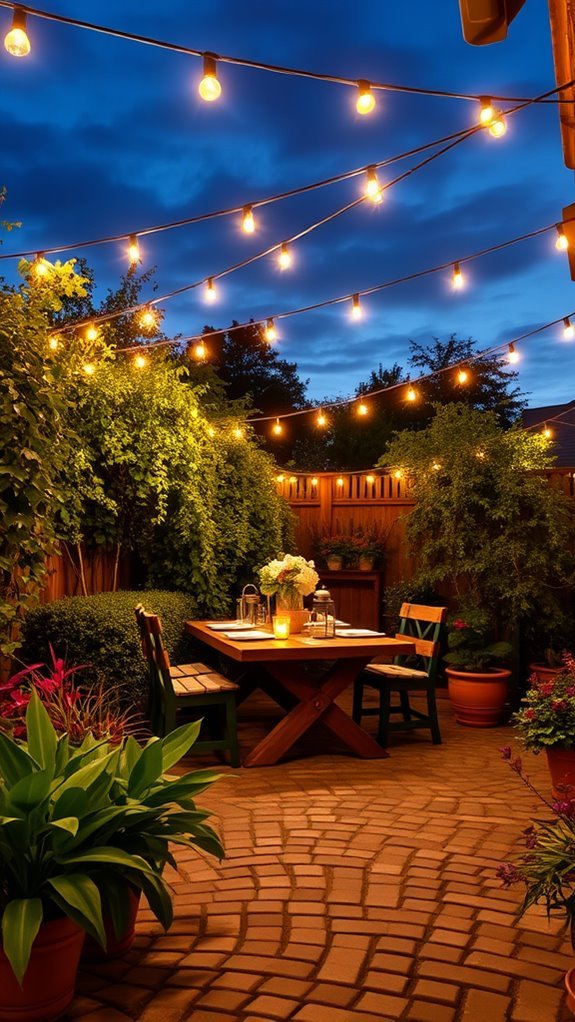 enchanting backyard string lights