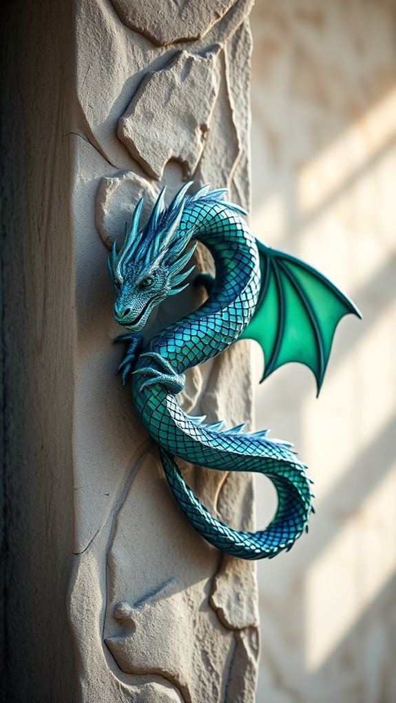enchanting dragon wall art