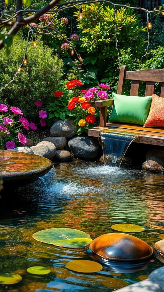 enchanting garden water features