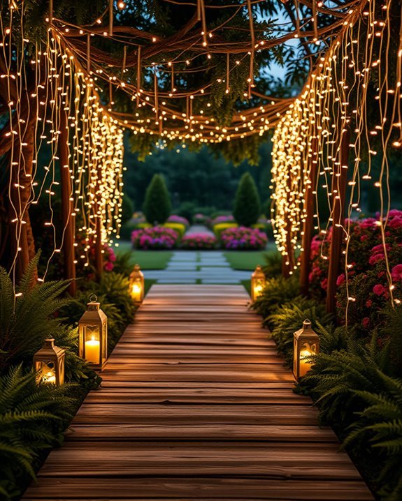enchanting illuminated pathway entrance