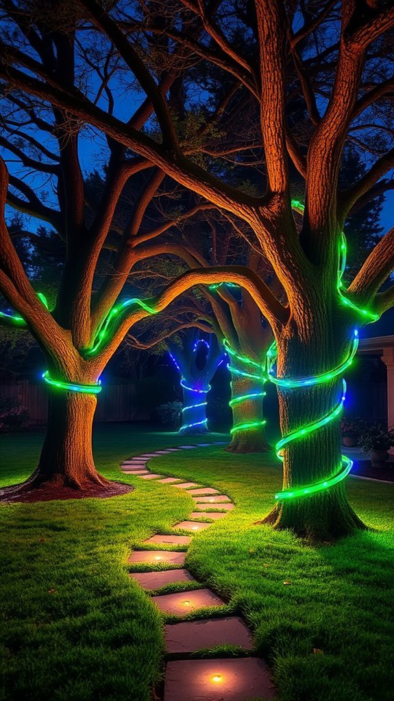enchanting led tree wrapping