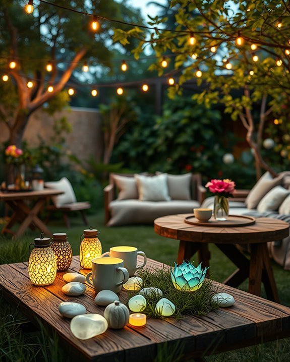 enchanting nighttime outdoor ambiance