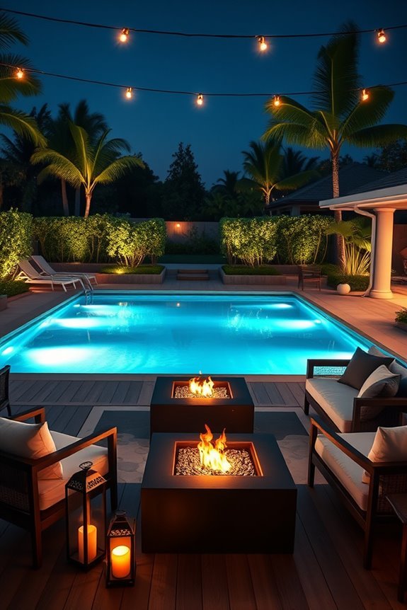 enchanting nighttime pool party