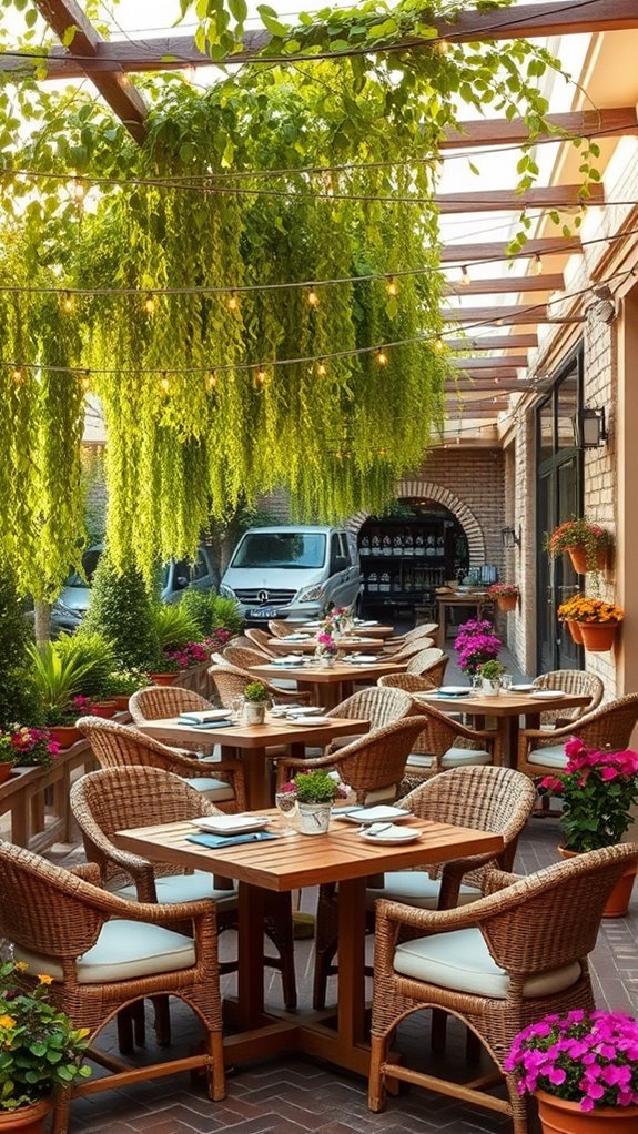 enchanting outdoor dining oasis
