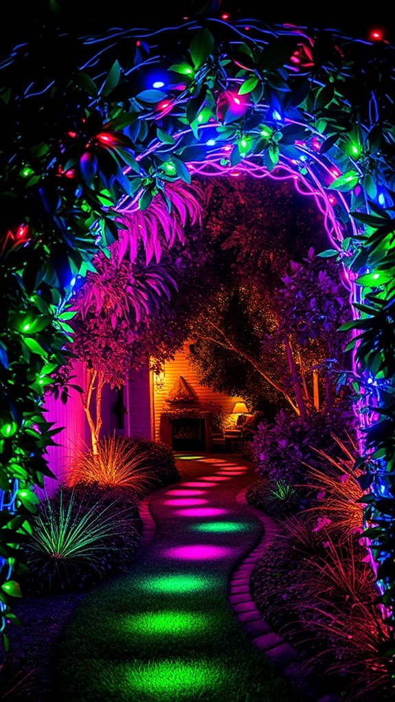 enchanting outdoor light tunnel