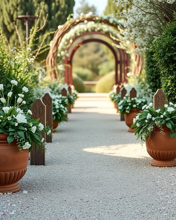 enchanting outdoor wedding entrance