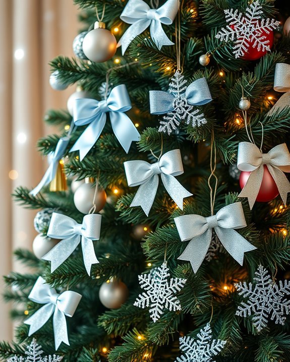 enchanting snowflake ribbon bows