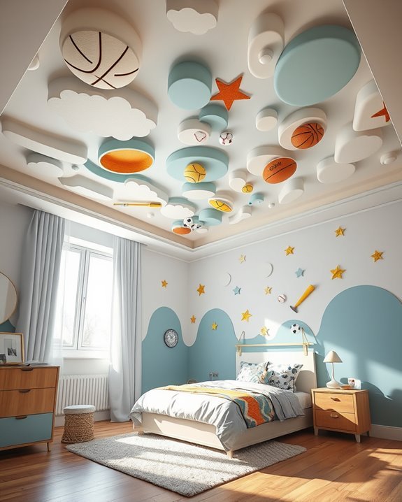 energetic sports themed bedroom designs