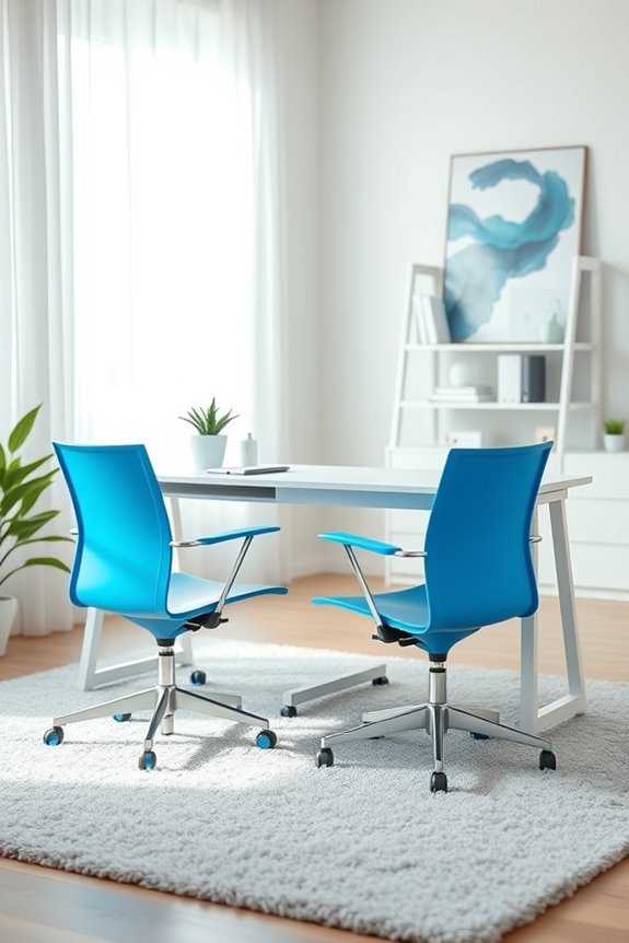 energizing bright blue chairs