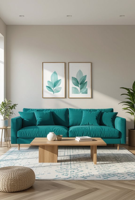 energizing warm teal accents